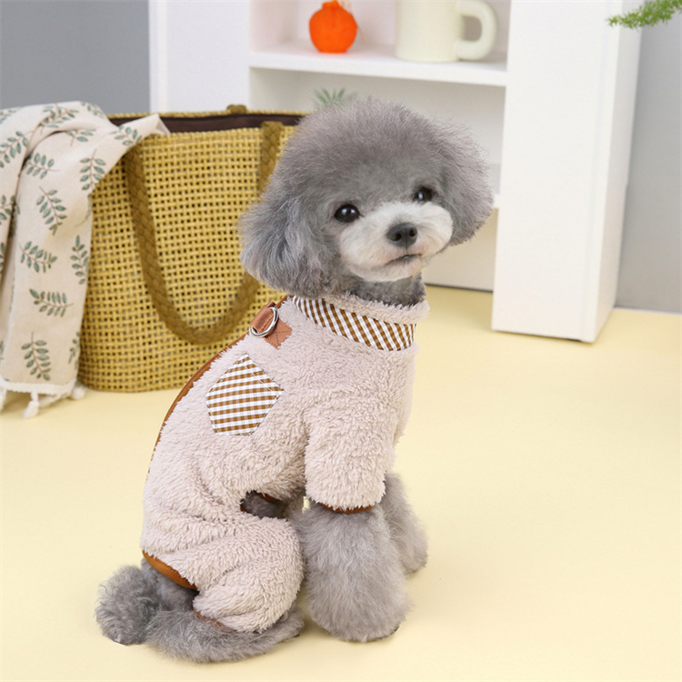 犬服 小型犬用もこもこ暖かベスト秋冬