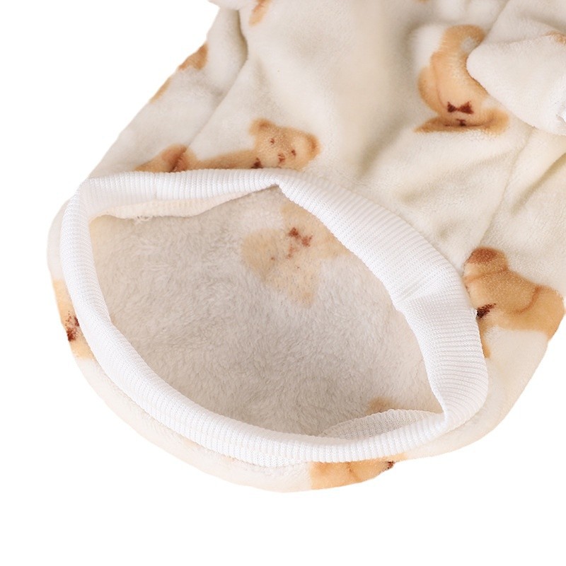 犬服 ふわふわぬいぐるみ柄もこもこトレーナー