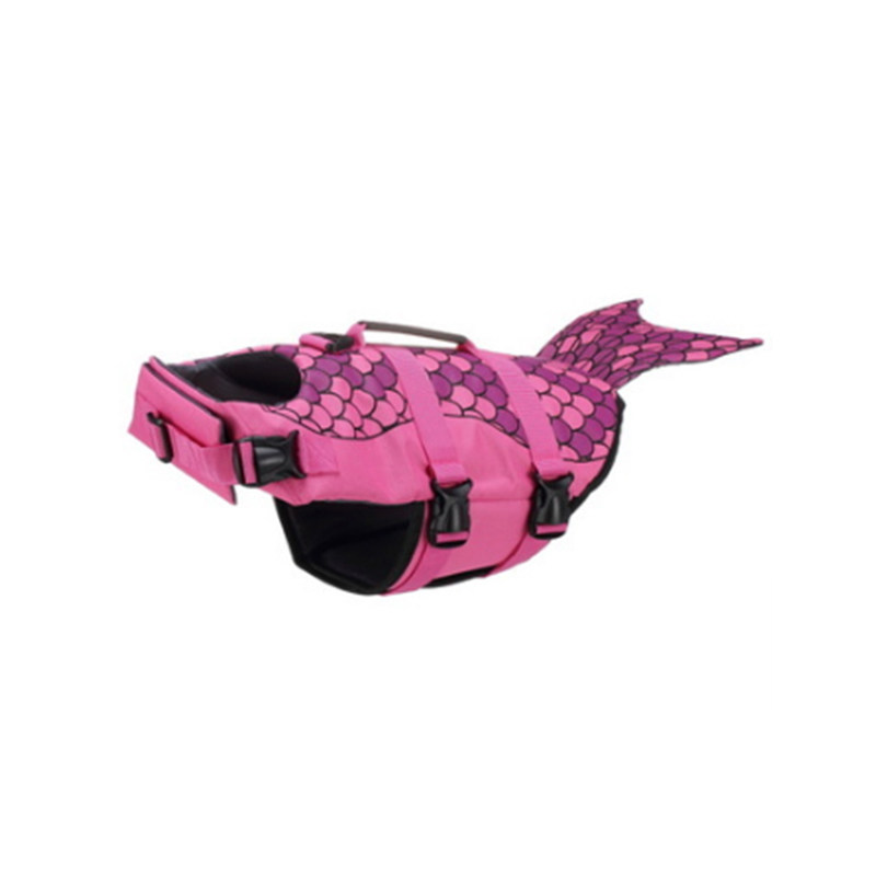 犬服 鮫背びれ付き水遊び用冷感ライフジャケット