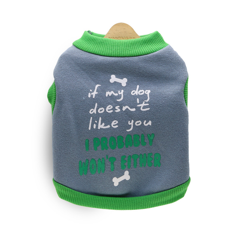 犬服 うさぎ眼鏡プリント裏起毛トレーナー