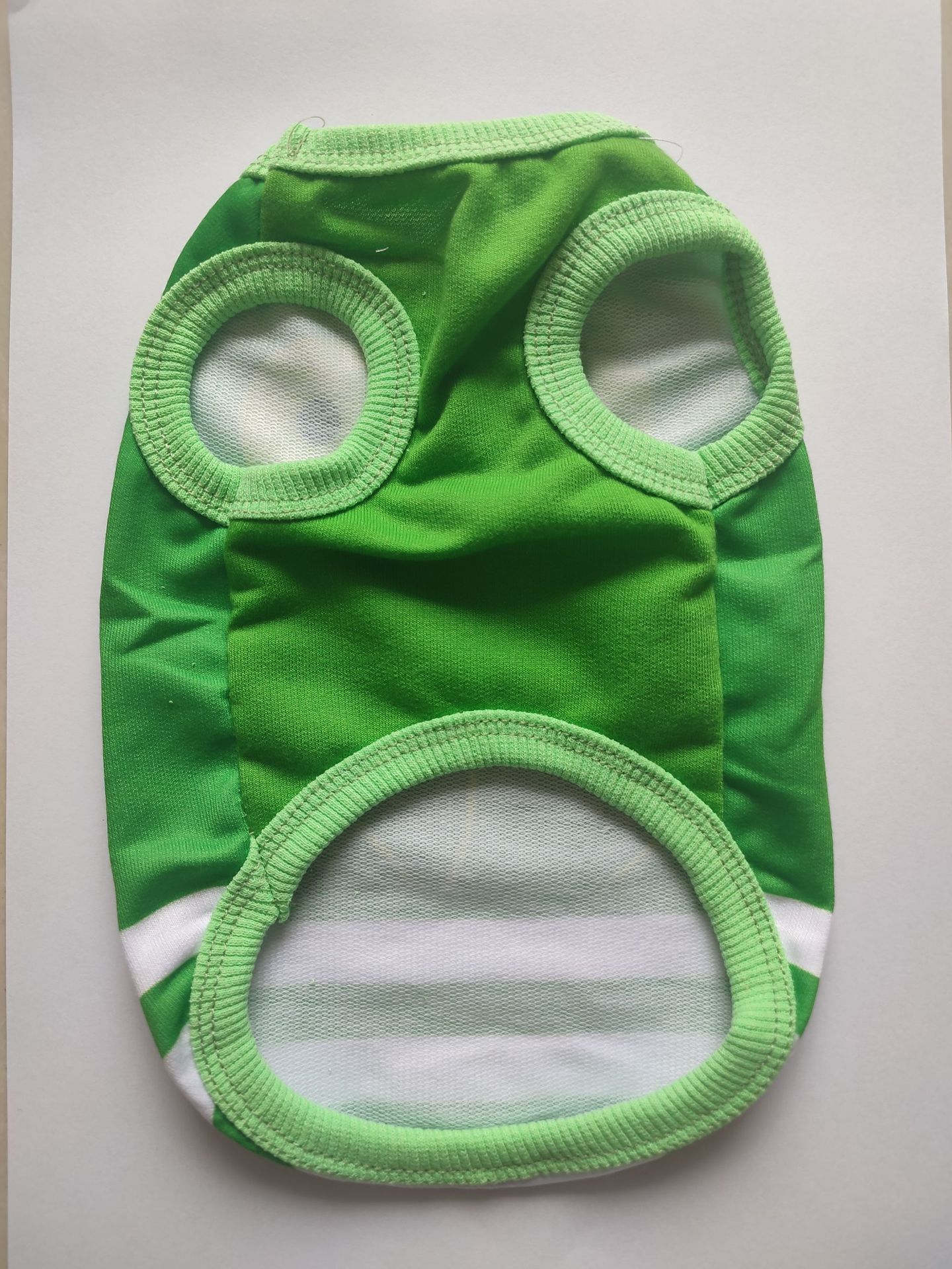 犬服 動物キャラクタープリント裾ボーダー犬用トレーナー