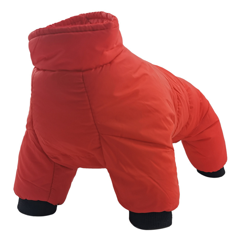 犬服 迷彩柄四つ足つなぎ型フード付き犬用トレーナー