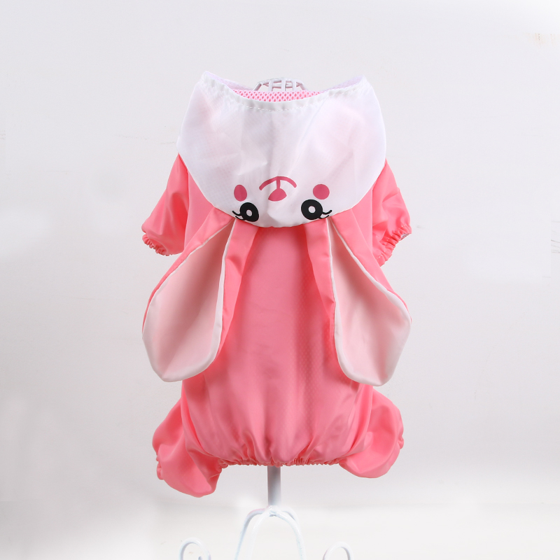 犬服 可愛い動物変身つなぎタイプレインコート