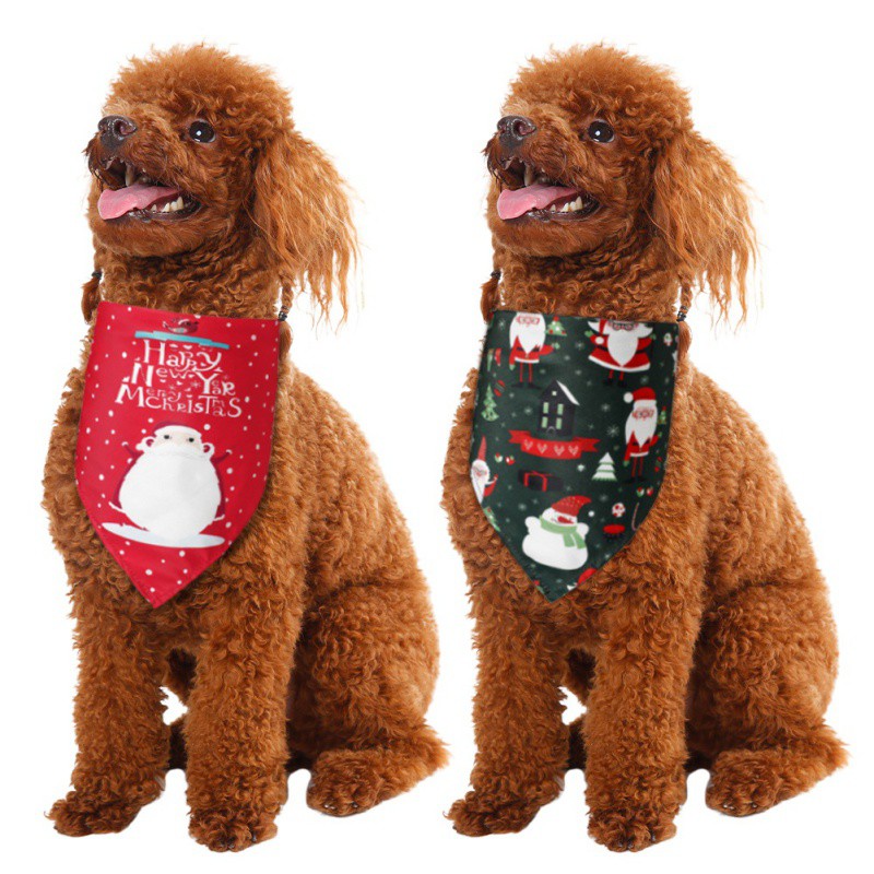 犬服 聖夜の装い三角バンダナ犬服セット