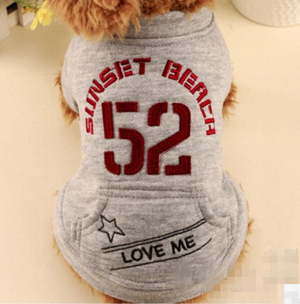 犬服 小型犬用厚手スウェットシャツ５２番ロゴ