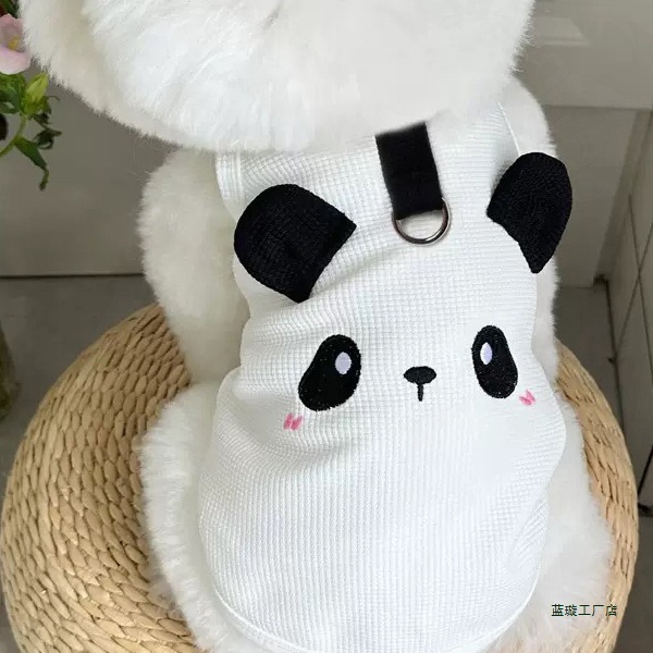 犬服 動物フェイス刺繍入りワッフル地トレーナー