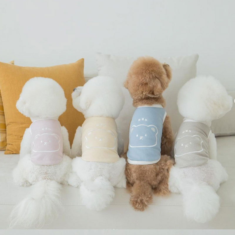 犬服 もこもこボア襟の軽量キルティング犬用ダウンベスト