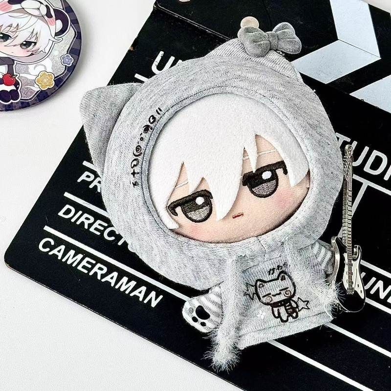 【10cm】ぬいぐるみ服 猫耳グレーパーカー