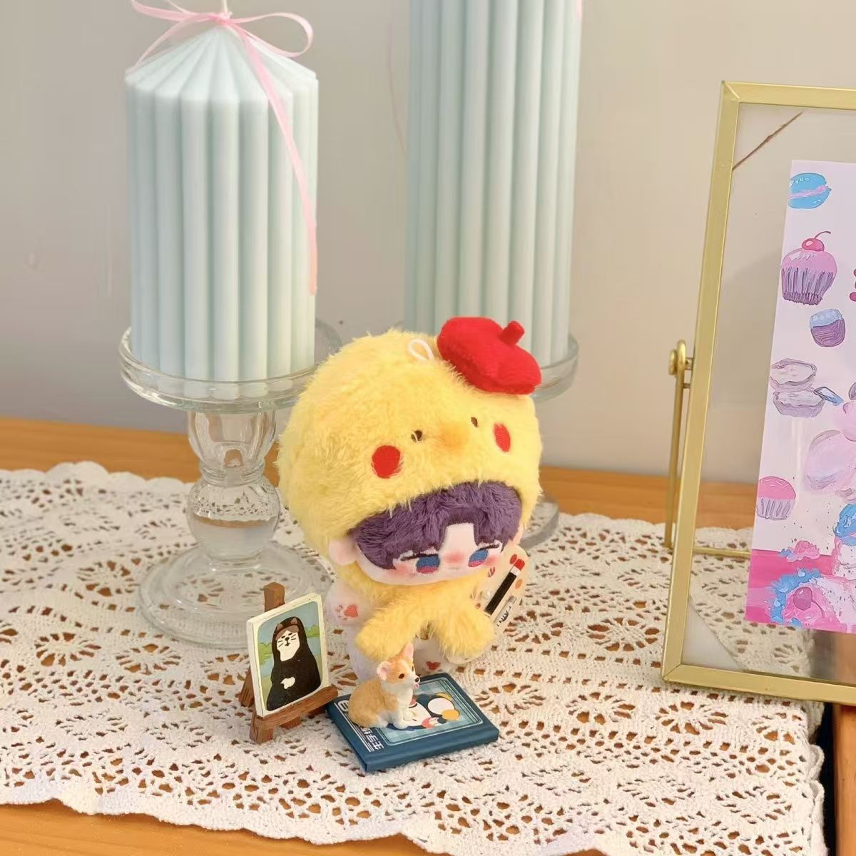 【10cm】ぬいぐるみ服 キャラクターなりきりフード　エイリアン・雪だるま・カラス・うさぎ・アヒル