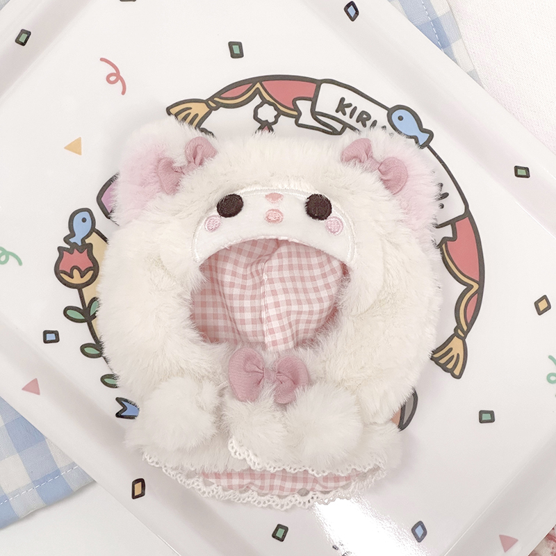 【10cm/20cm】ぬいぐるみ服 もこふわ動物ポンチョ