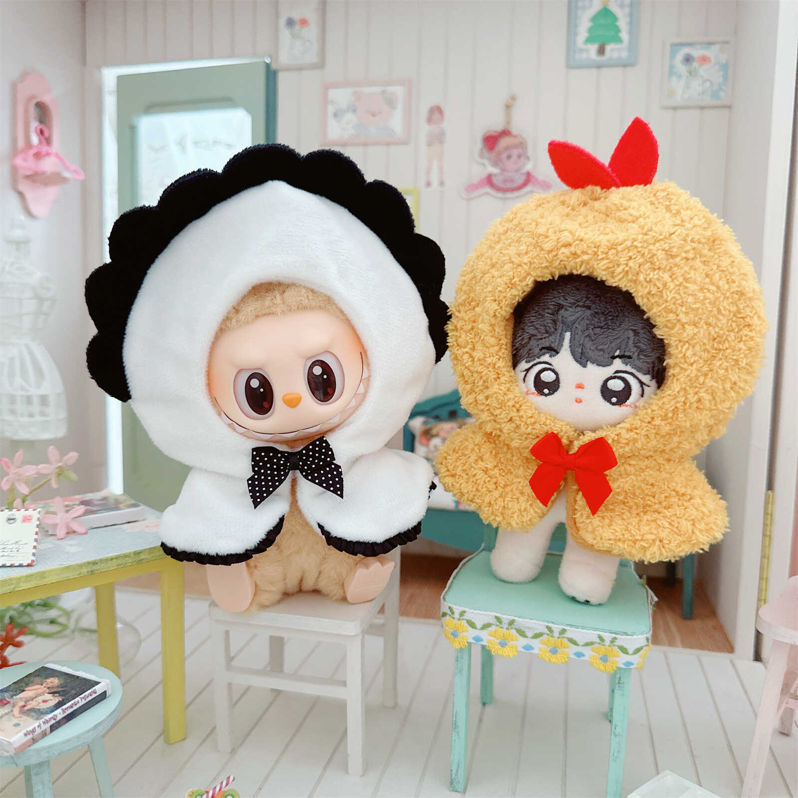 【10cm】ぬいぐるみ服　エビフライ・オイスターぐるみ