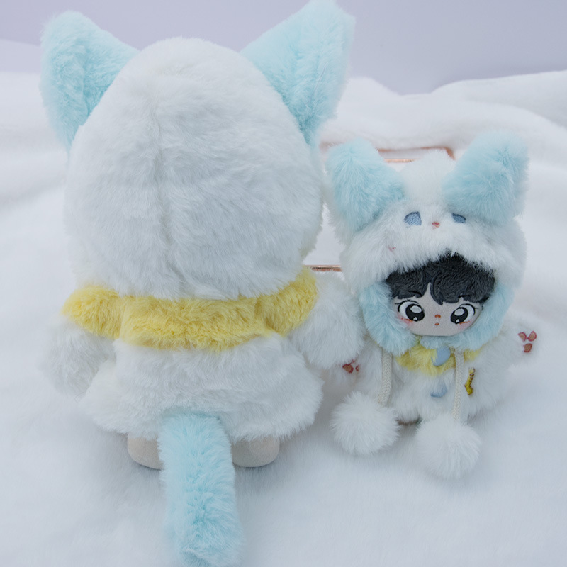 【10cm/20cm】ぬいぐるみ服 もこもこブルー子猫着ぐるみ