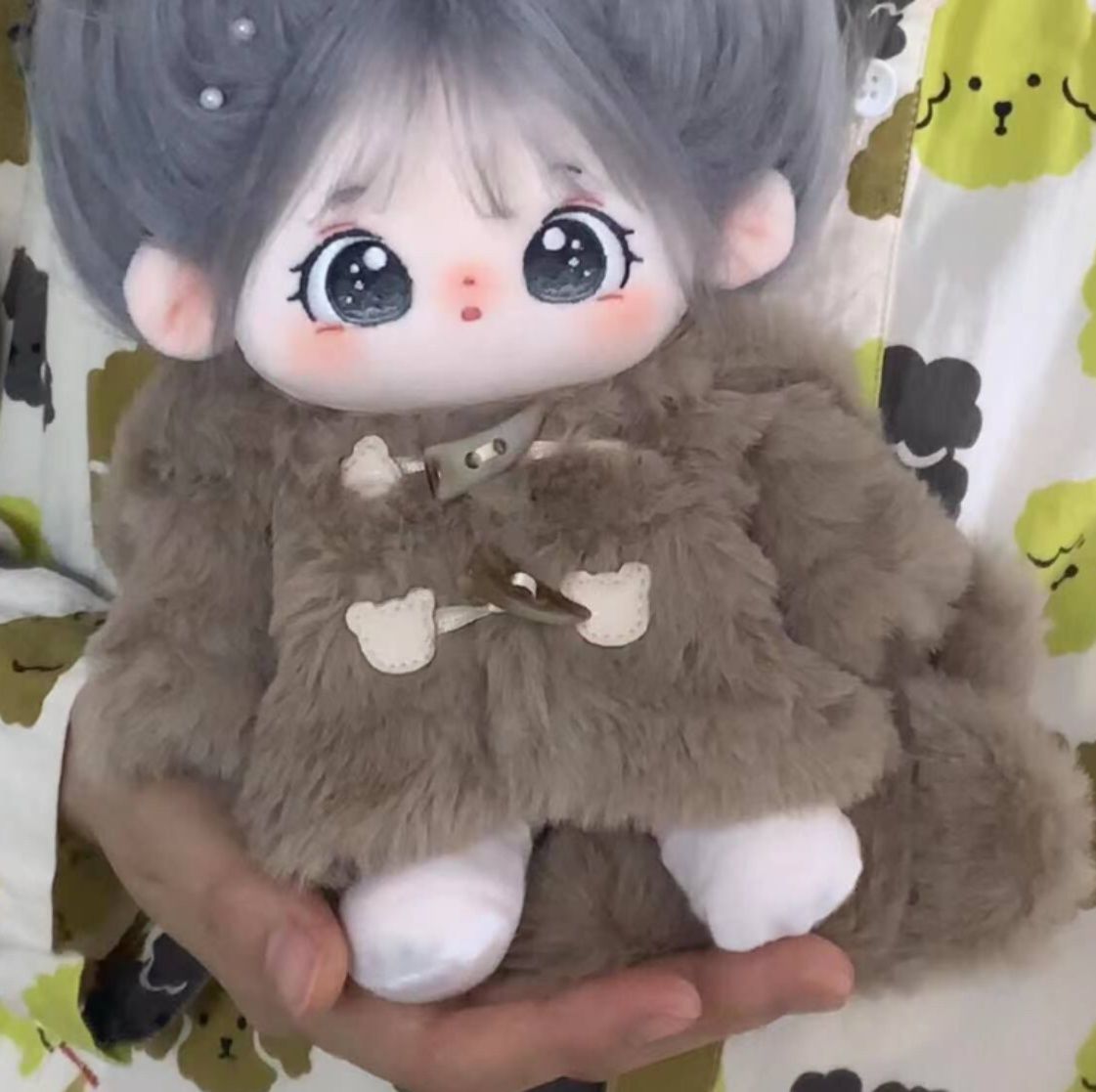 【20cm】ぬいぐるみ服 くまさんファーコート