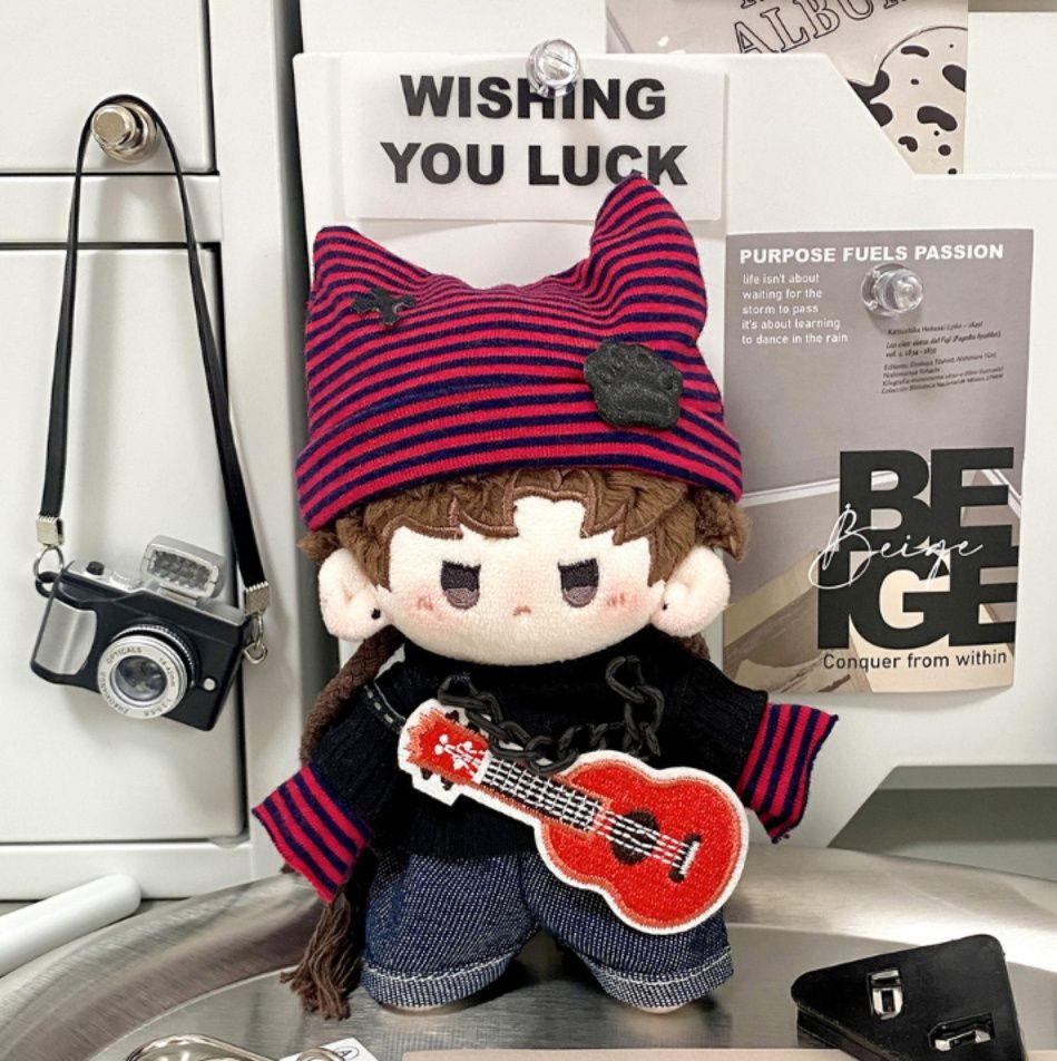 【10cm】ぬいぐるみ服 　ロックミュージシャン風ロンT