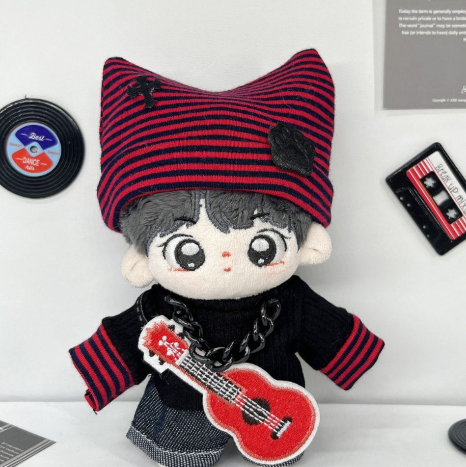 【10cm】ぬいぐるみ服 　ロックミュージシャン風ロンT