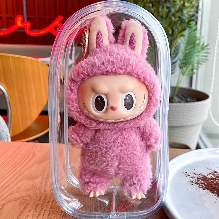 ぬい服 うさぎ着ぐるみぬい用 ドーム型透明ぬいポーチ