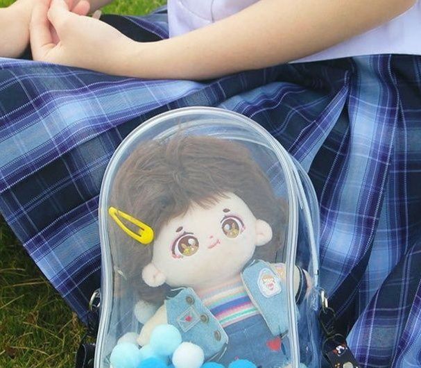 ぬい服 透明窓付きぬいポーチ ショルダーバッグ型