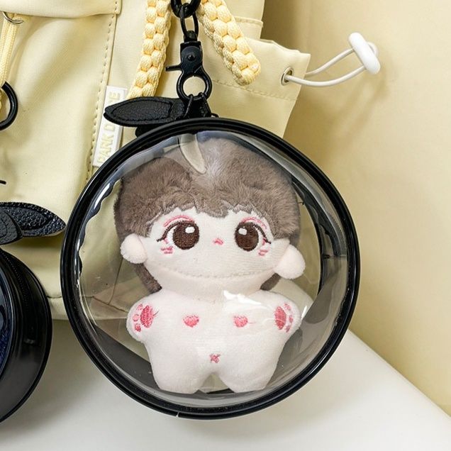 ぬい服 まるごと見せてぬいぽーち 透明丸型バッグチャーム