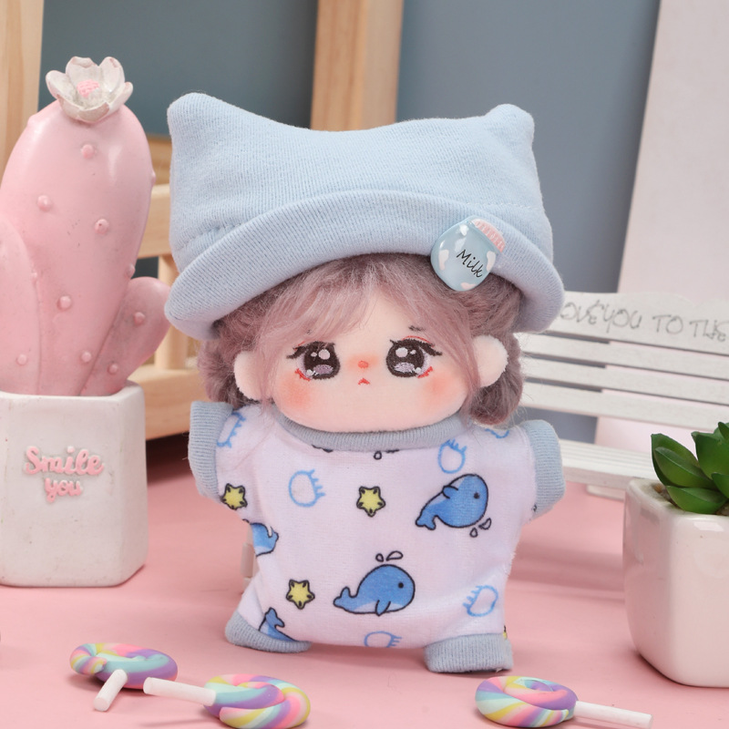 【10cm】ぬいぐるみ服 アニマル柄ベビーパジャマ