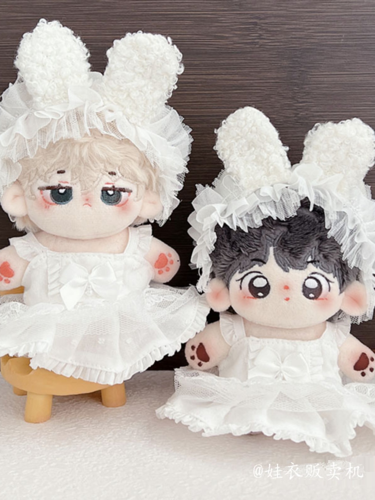 【10cm/20cm】ぬいぐるみ服 うさみみレースドレス