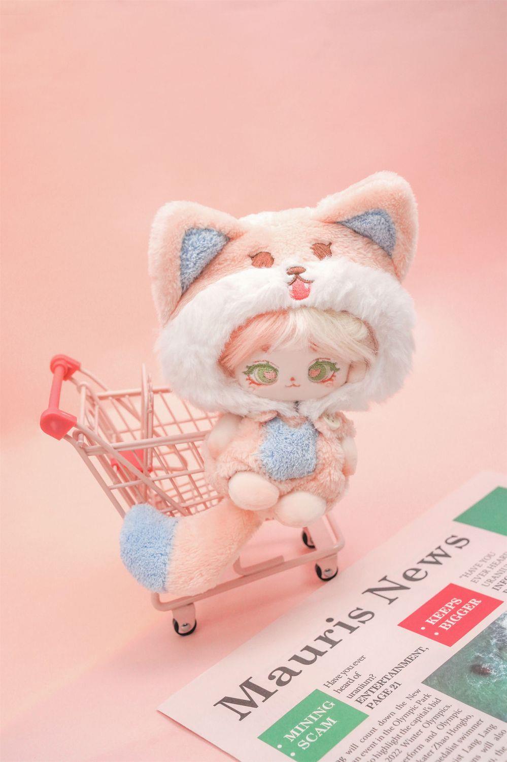 【10cm】ぬいぐるみ服 ミニ恐竜・モンスター　もふもふセットアップ