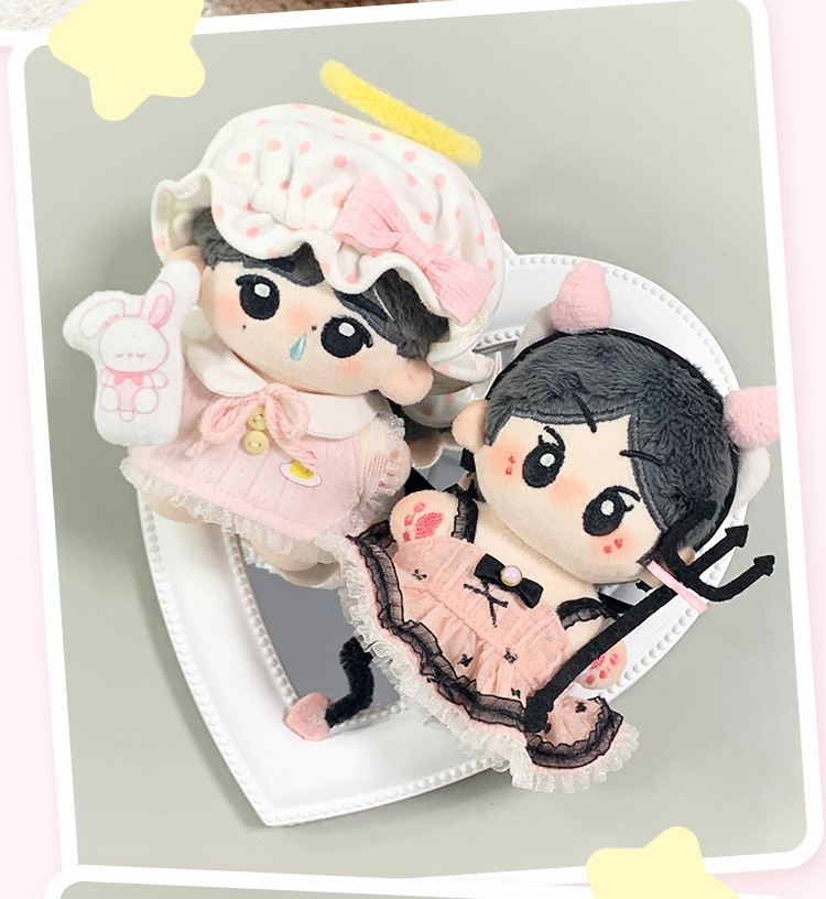 【10cm】ぬいぐるみ服 赤ちゃん天使と赤ちゃん悪魔のおやすみウェア