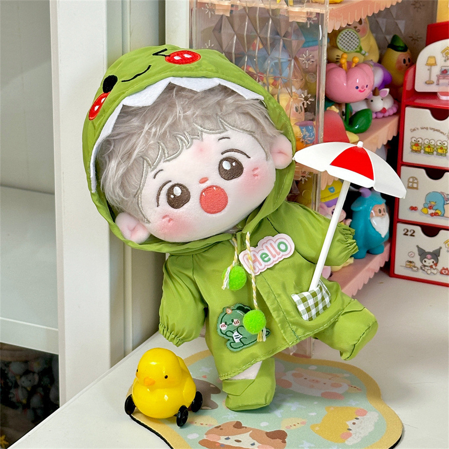 ぬいぐるみ服 動物フード付きレインコート風パーカーセット20㎝