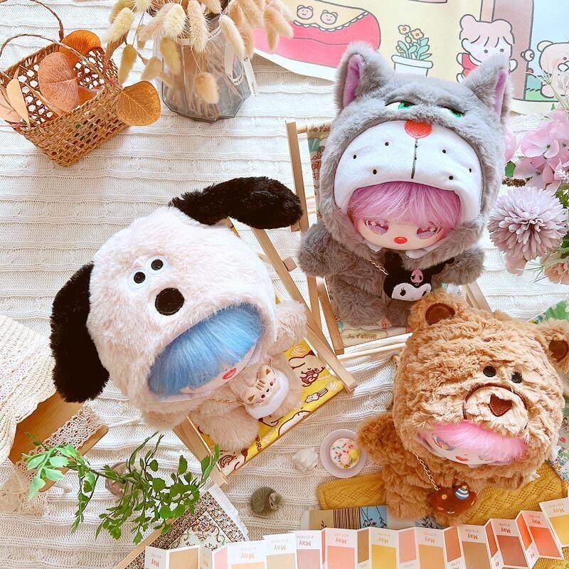 【20cm】ぬいぐるみ服 もこもこぐるみシリーズ　クマ・ネコ・イヌ
