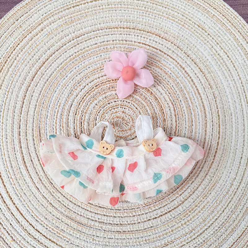 ぬいぐるみ服 小熊柄キャミソール付きチュールスカートセット