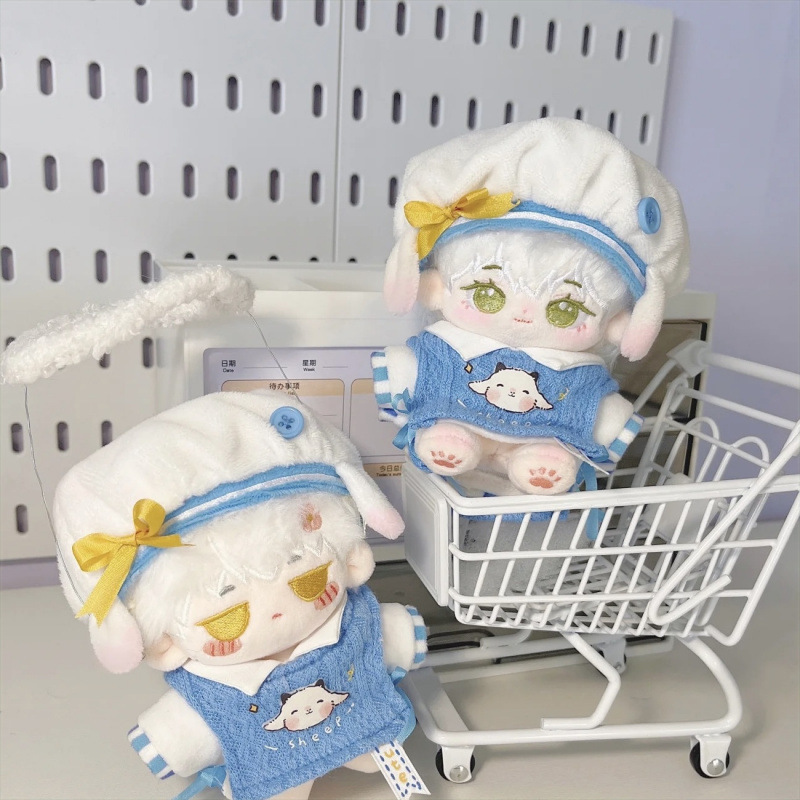 【10cm】ぬいぐるみ服 うさ耳ベレー帽とマリンセーター
