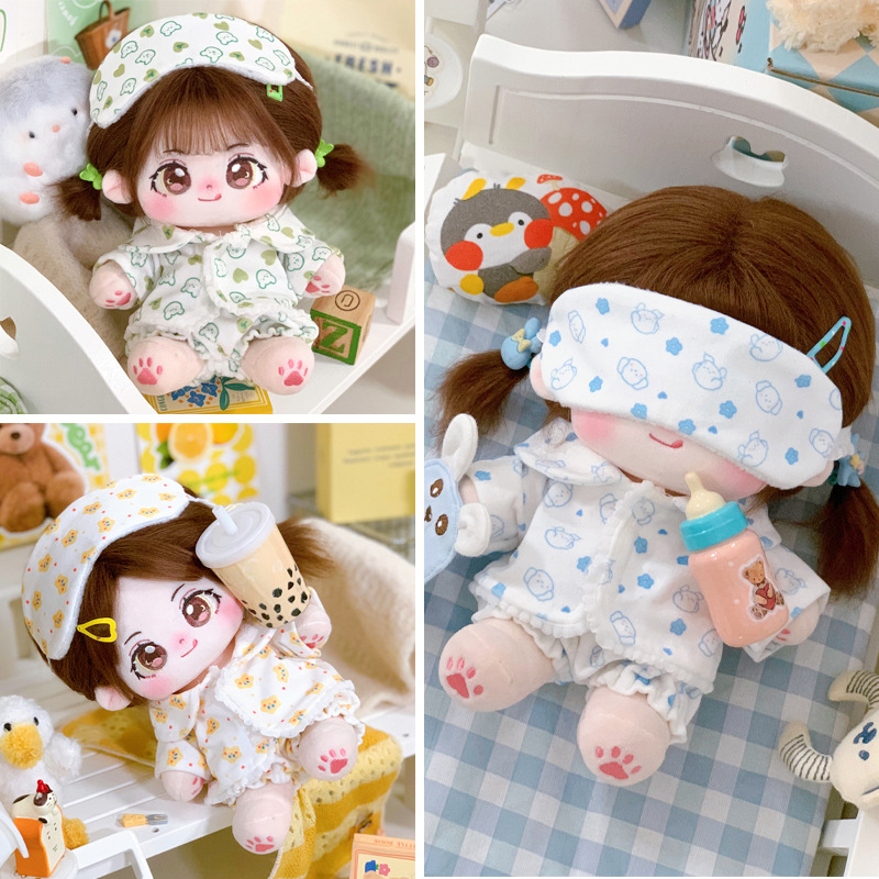 ぬいぐるみ服 ぬいぐるみ用パジャマ風セットアップ寝間着