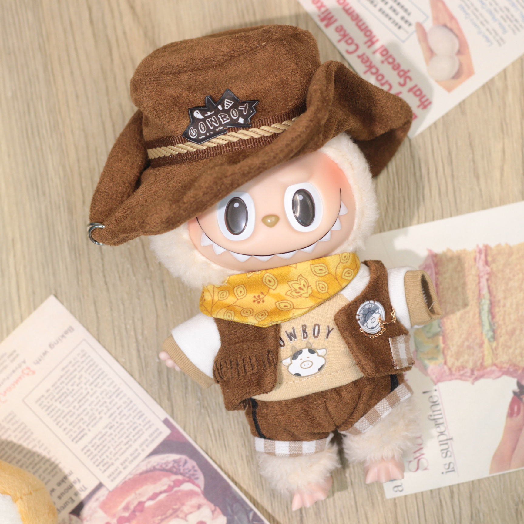 【10cm】ぬいぐるみ服 ウエスタンカウボーイコスチューム