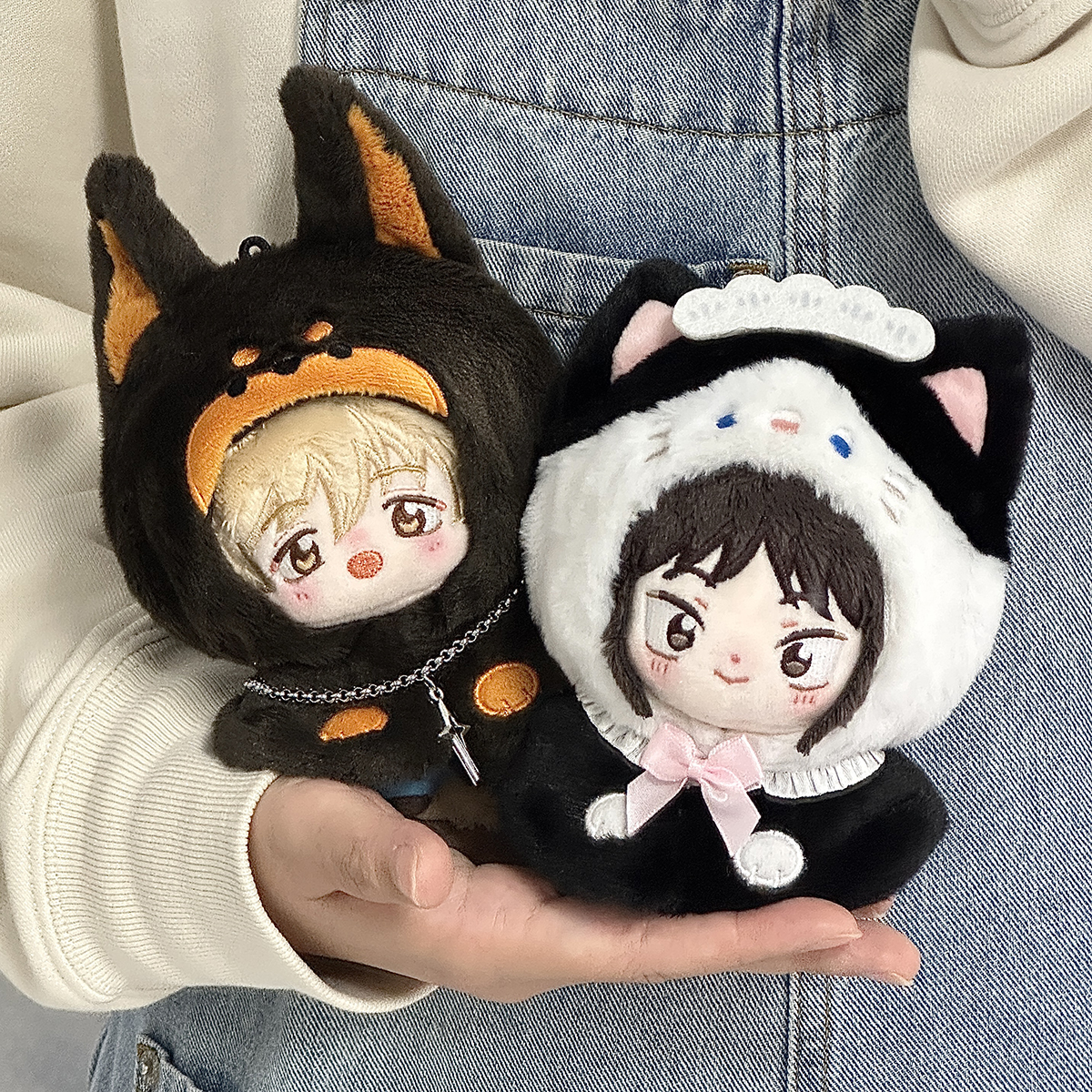 【10cm】ぬいぐるみ服 コウモリケープとわんにゃんメイド