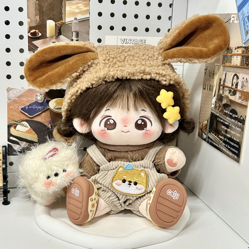 ぬいぐるみ服 うさ耳帽子とニット3点セット20㎝