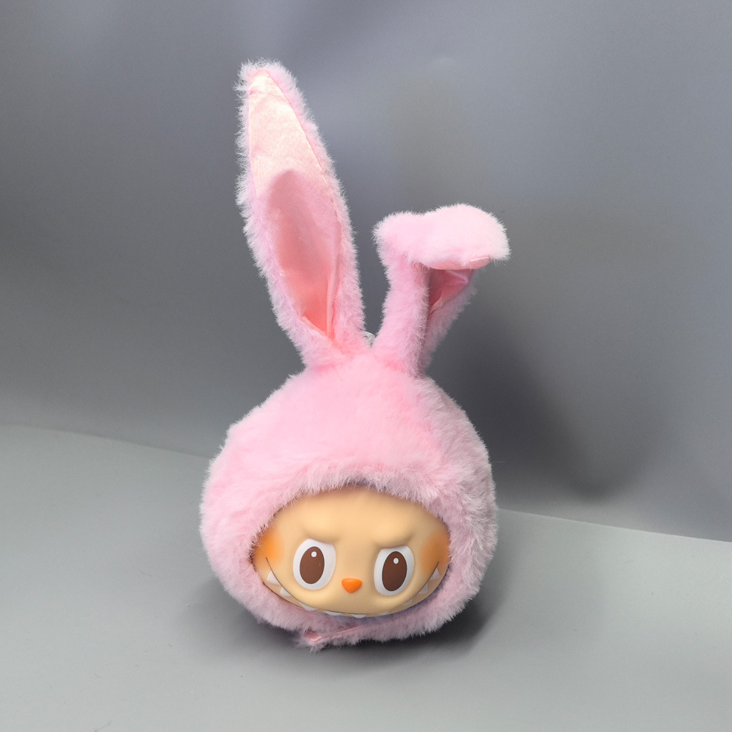 【10cm/15cm】ぬいぐるみ服 ふわもこうさぎフード