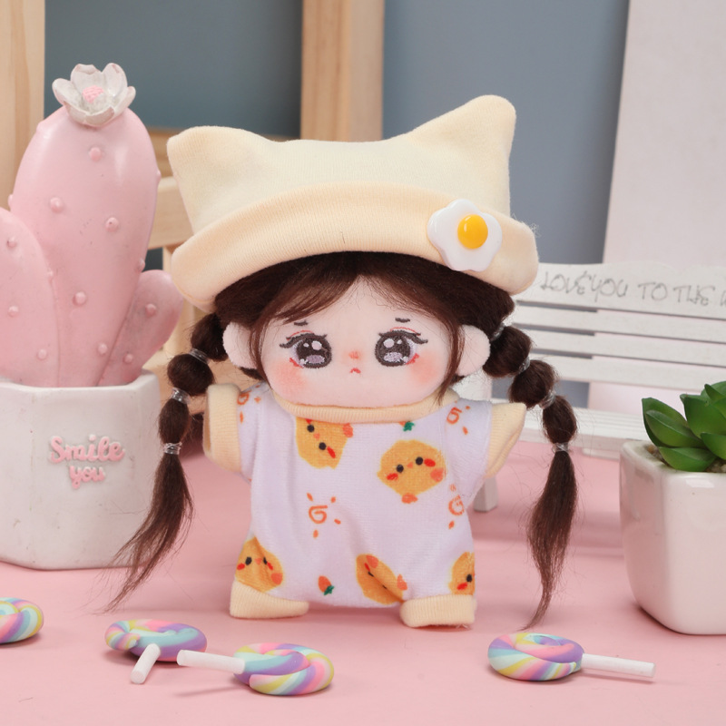 【10cm】ぬいぐるみ服 アニマル柄ベビーパジャマ