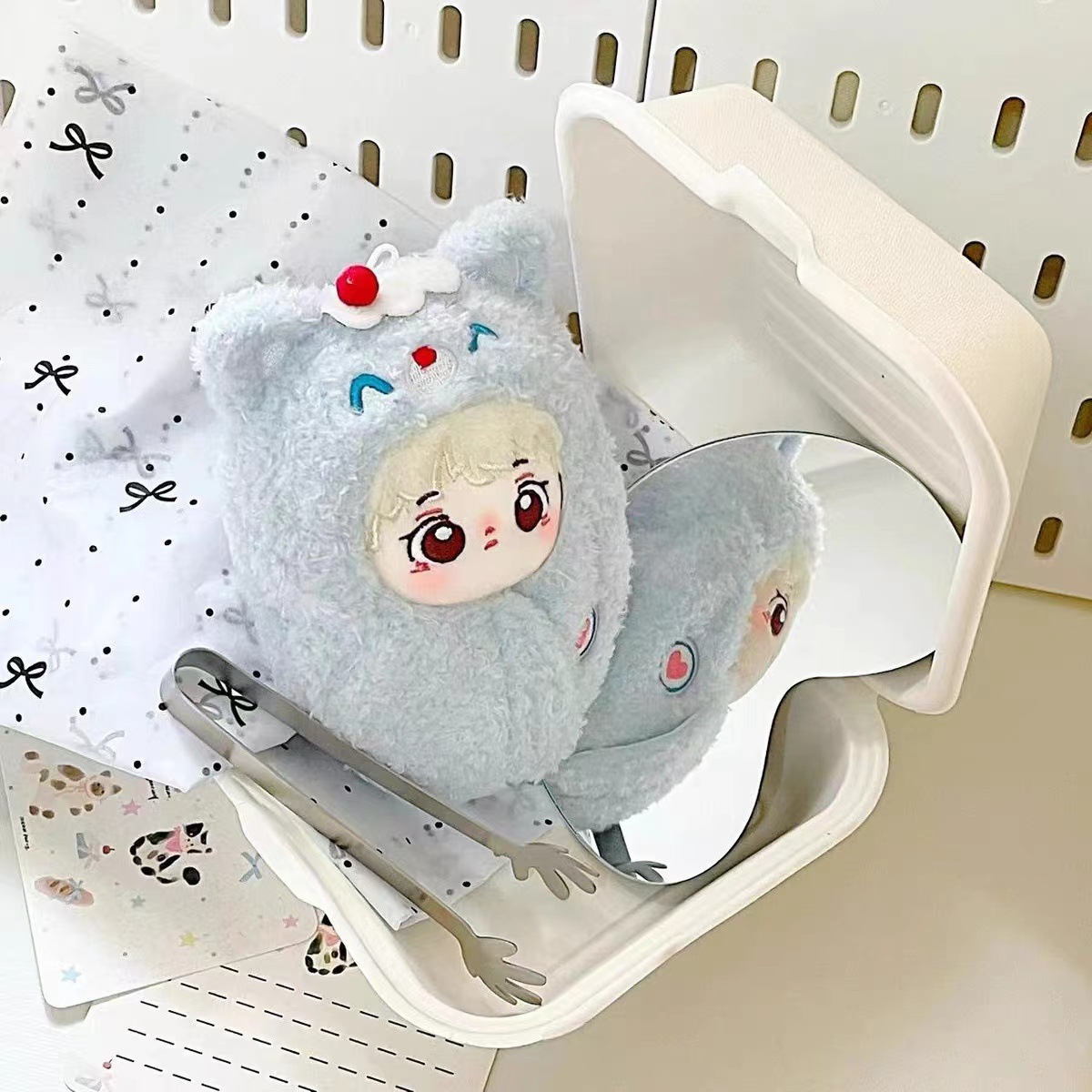 【10cm】ぬいぐるみ服 もこもこ動物おくるみ服