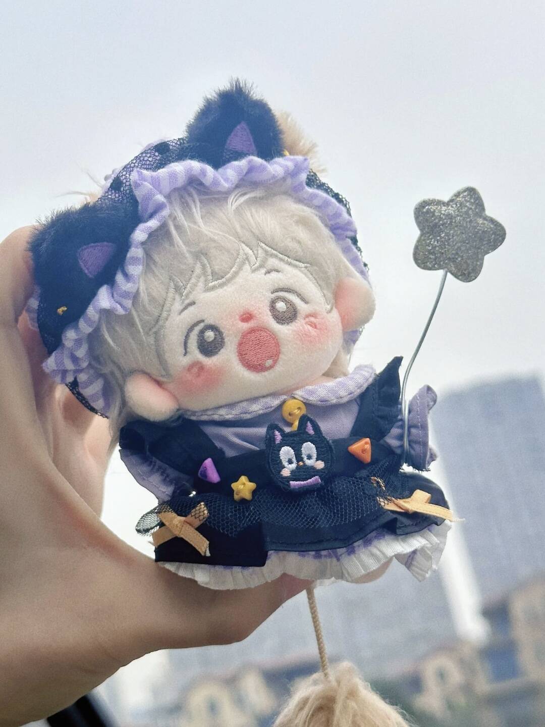 【10cm】ぬいぐるみ服 星空の魔法使いワンピース