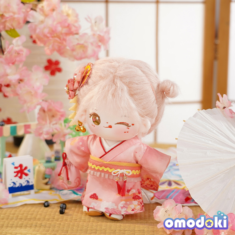 【20cm】ぬいぐるみ服 雅やか桜模様の和装着物