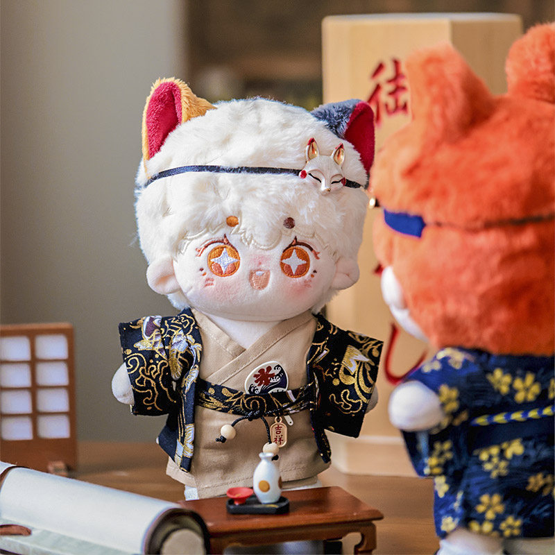 【20cm】ぬいぐるみ服 和風狐面付き甚平セット