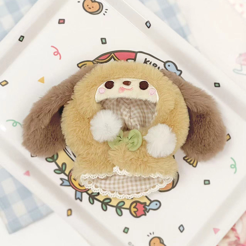 【10cm/20cm】ぬいぐるみ服 もこふわ動物ポンチョ