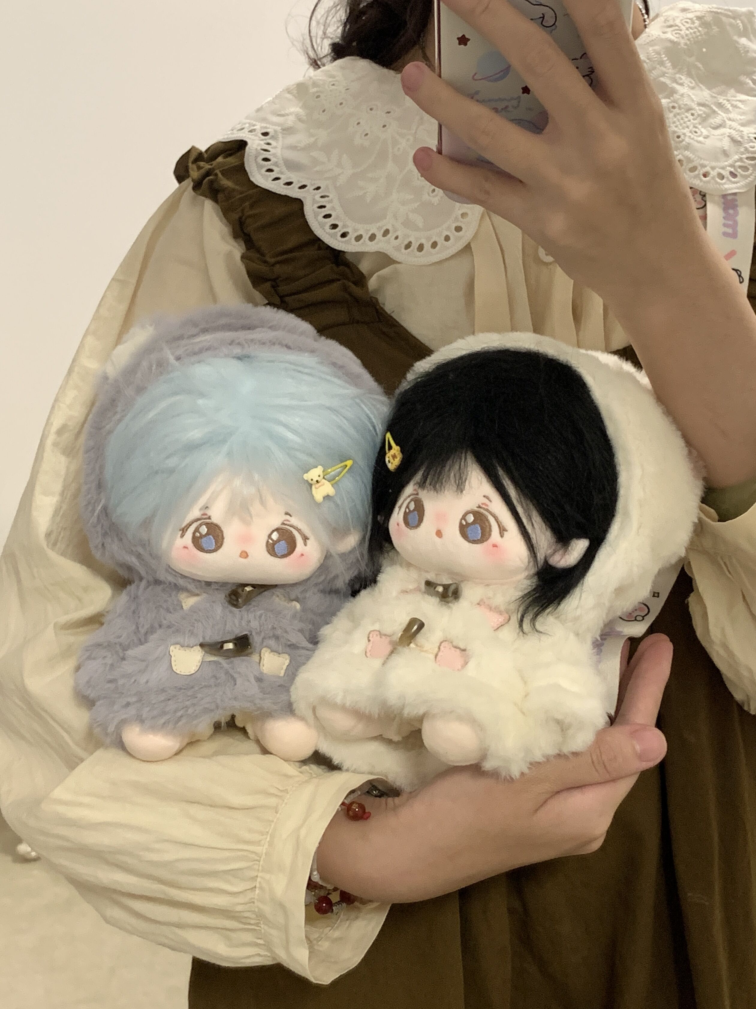 【20cm】ぬいぐるみ服 くまさんファーコート