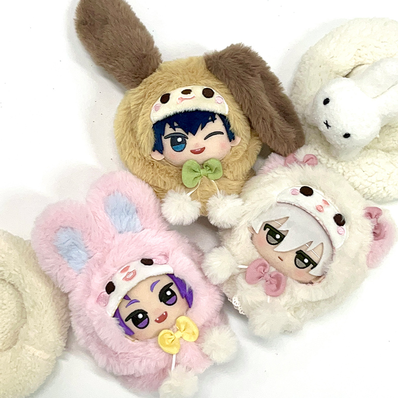 【10cm/20cm】ぬいぐるみ服 もこふわ動物ポンチョ