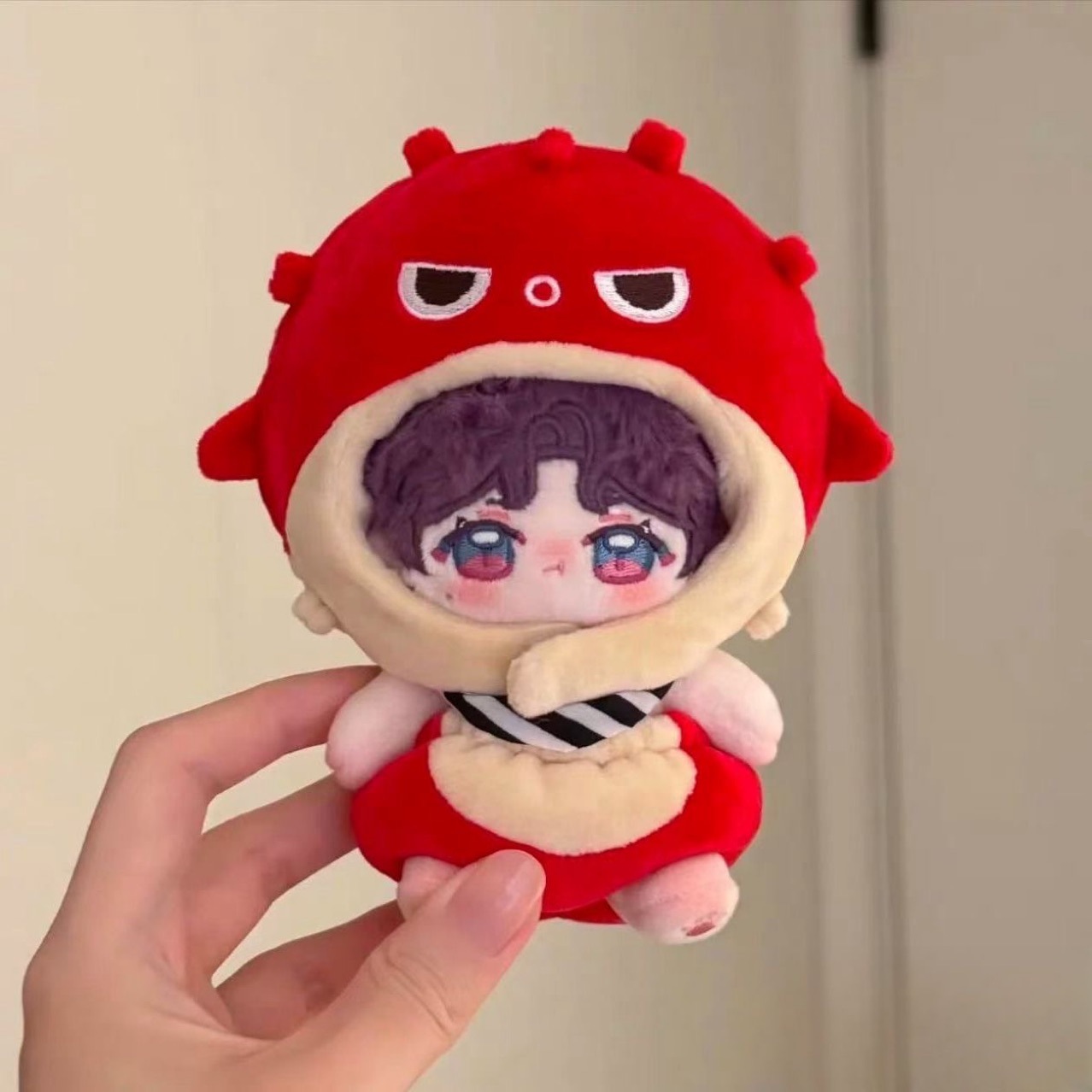 【10cm/20cm】ぬいぐるみ服 ぷんぷんフグさんぐるみ