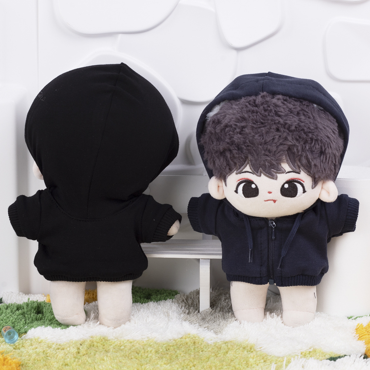 【10cm】ぬいぐるみ服 フード付きファスナーパーカー　全8色