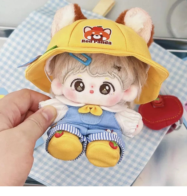 【10cm】ぬいぐるみ服 幼稚園服風レッサーパンダオーバーオール