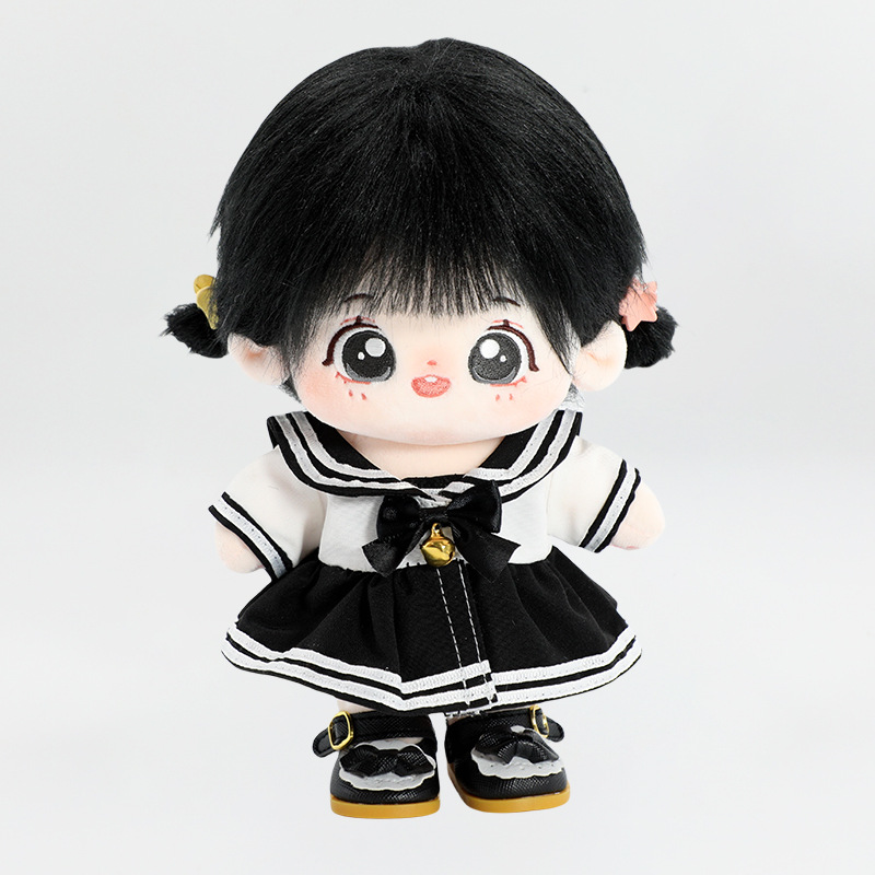 ぬい服 ミニセーラー服 リボン鈴付きワンピースセット