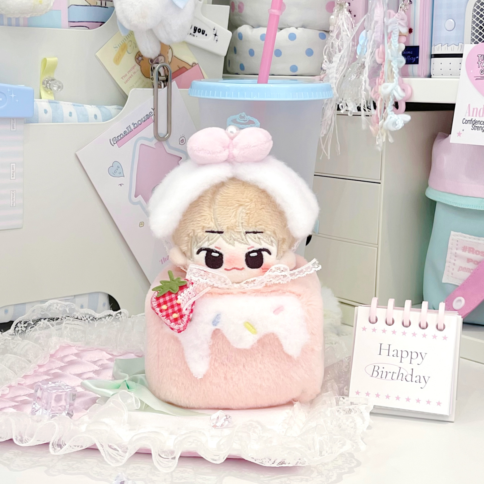 【10cm】ぬいぐるみ服 ふんわりケーキぐるみ