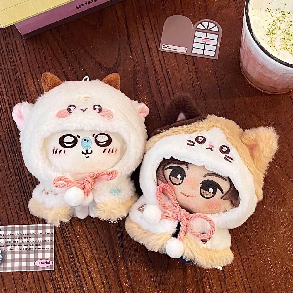 【10cm】ぬいぐるみ服 ねこ・ヒツジマント