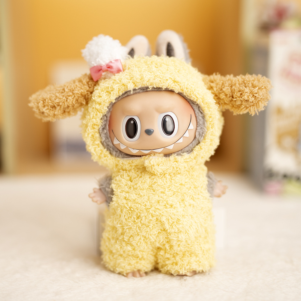 ぬいぐるみ服 もふもふ怪獣フード付き全身着ぐるみロンパース16㎝